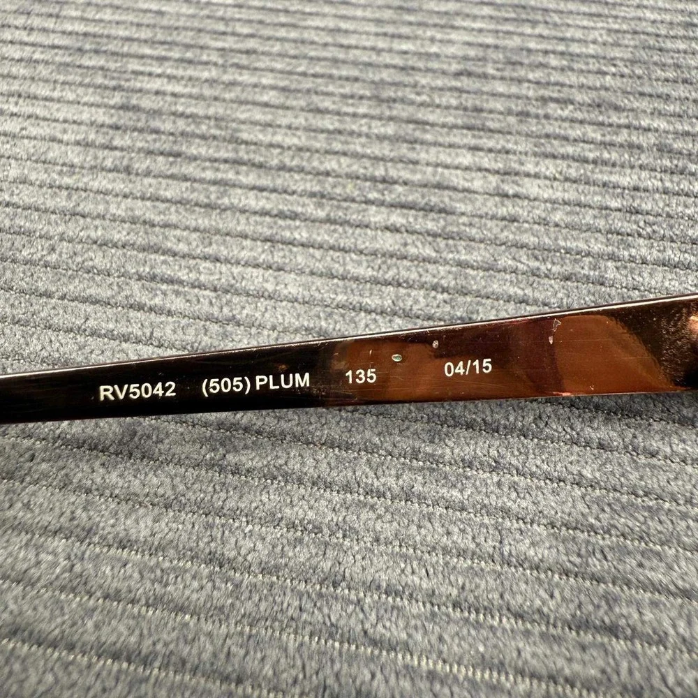 Revlon RV5042 Plum Purple Cat Eye Y2k Eyeglasses Frames Rose Gold Textured 52mm